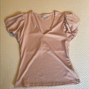 Women's Pink Puff Sleeve Top